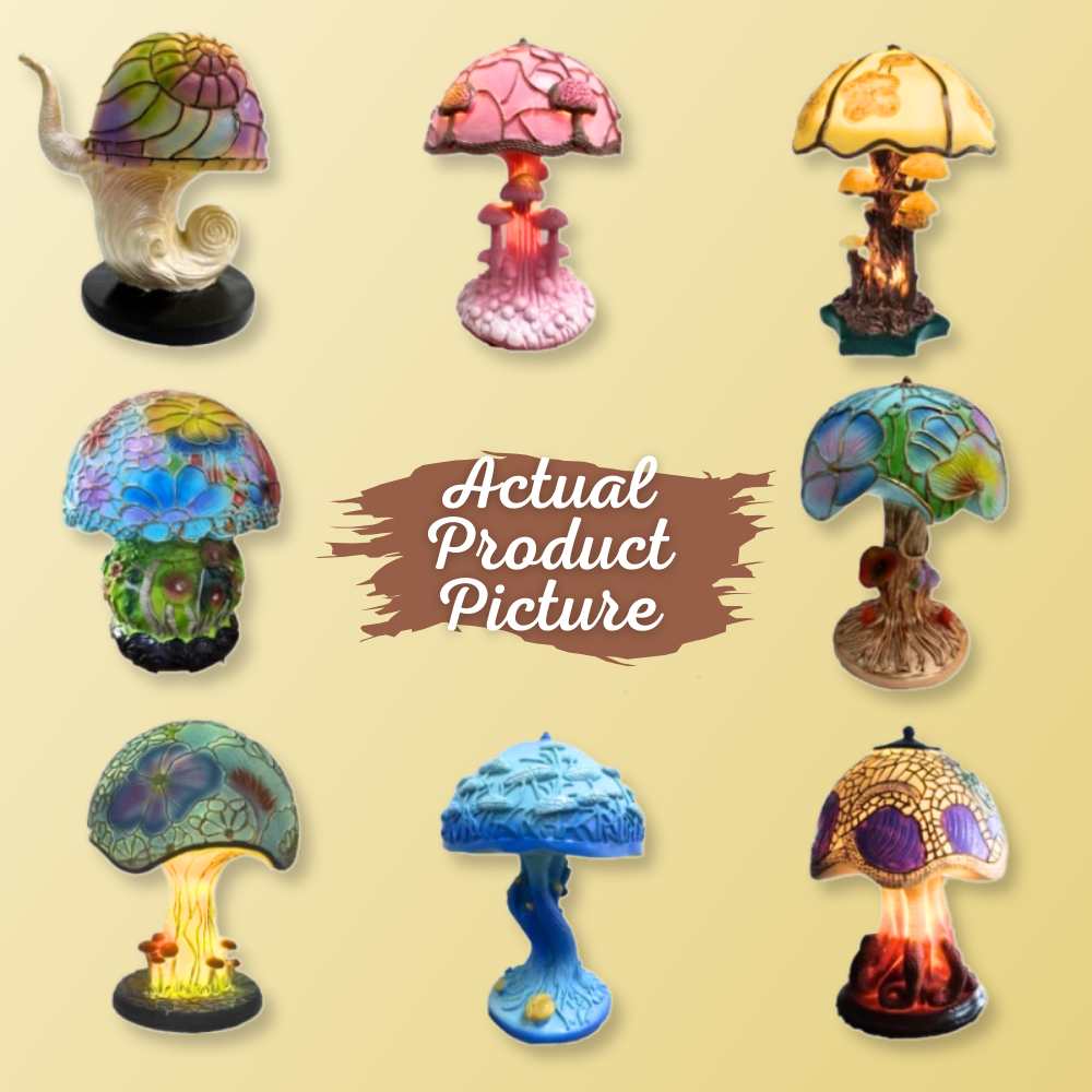 Creative Resin Stained Glass Plant Series Table Lamps