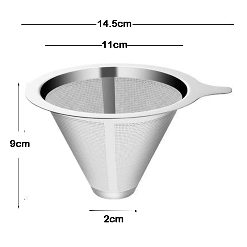 Double Layer Stainless Steel Coffee Filter & Holder