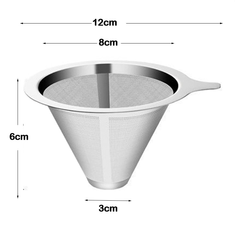 Double Layer Stainless Steel Coffee Filter & Holder