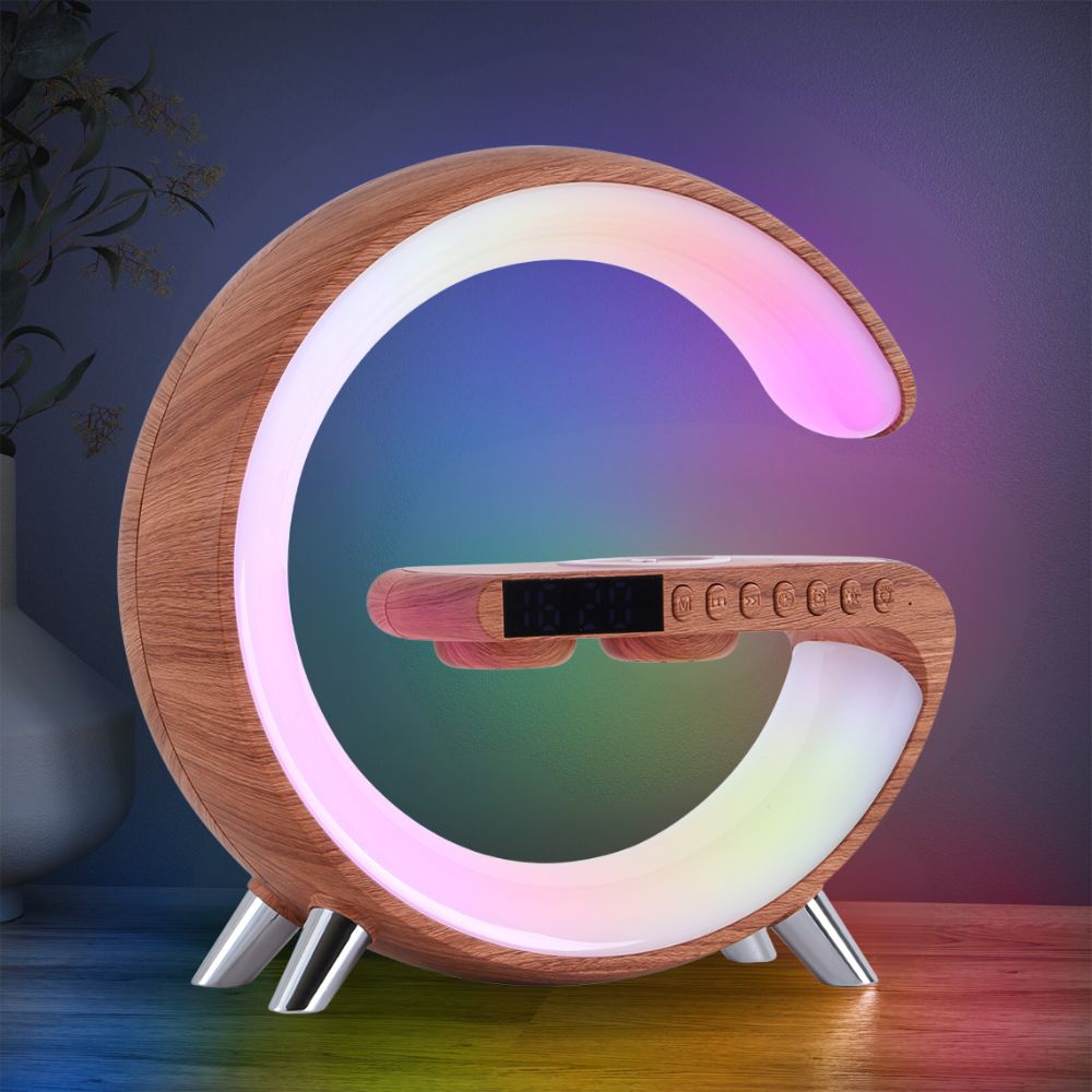 NIXOO™ Intelligent Atmosphere Lamp With Bluetooth Speaker | Wireless Charger | Clock | Alarm