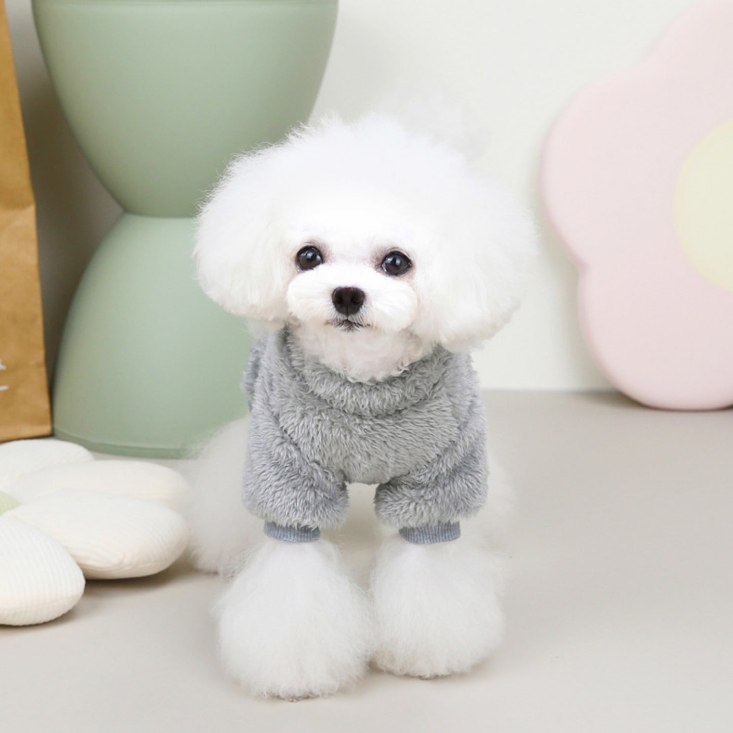 CozyPaws Fleece Pet Jumpsuit with Leash Attachment