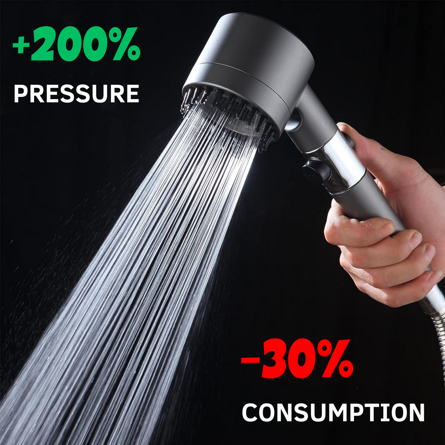 HydroEco™ 4 Modes High Pressure Shower Head with Filter