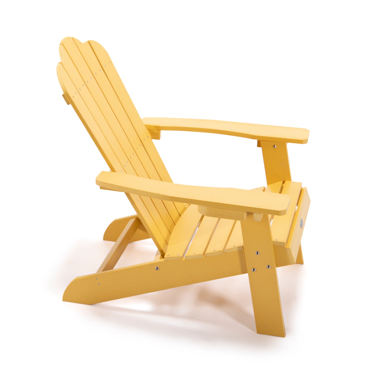 TALE Adirondack Chair Backyard Outdoor Furniture Painted Seating With Cup Holder All-Weather And Fade-Resistant Plastic Wood - Brown Color