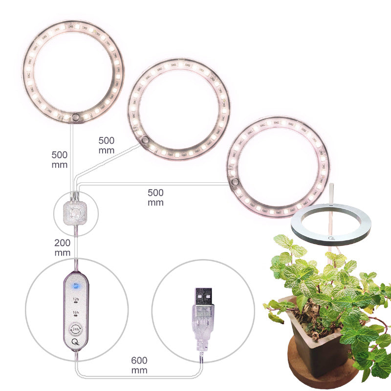 LED Full Spectrum Angel Ring Plant Grow Light