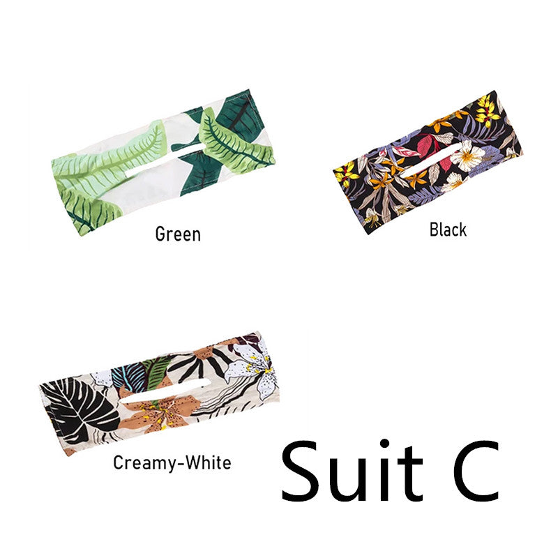 Printed Headband, Hair Coiler, French Vintage Bow
