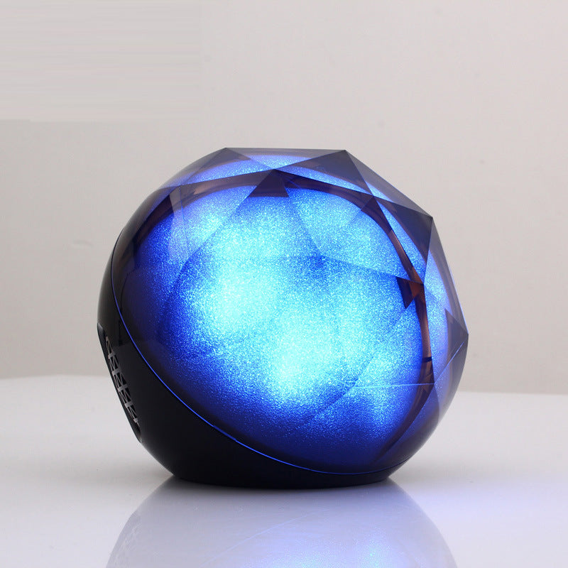 Ball Shaped Bluetooth 5.0 Speaker With Crystal Luminous Colorful LED Night Light