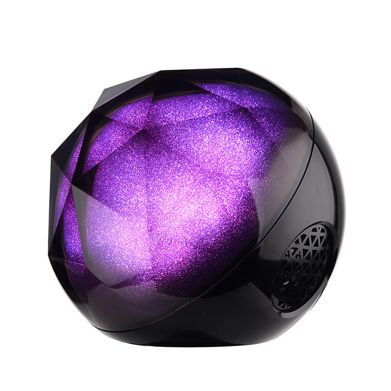 Ball Shaped Bluetooth 5.0 Speaker With Crystal Luminous Colorful LED Night Light