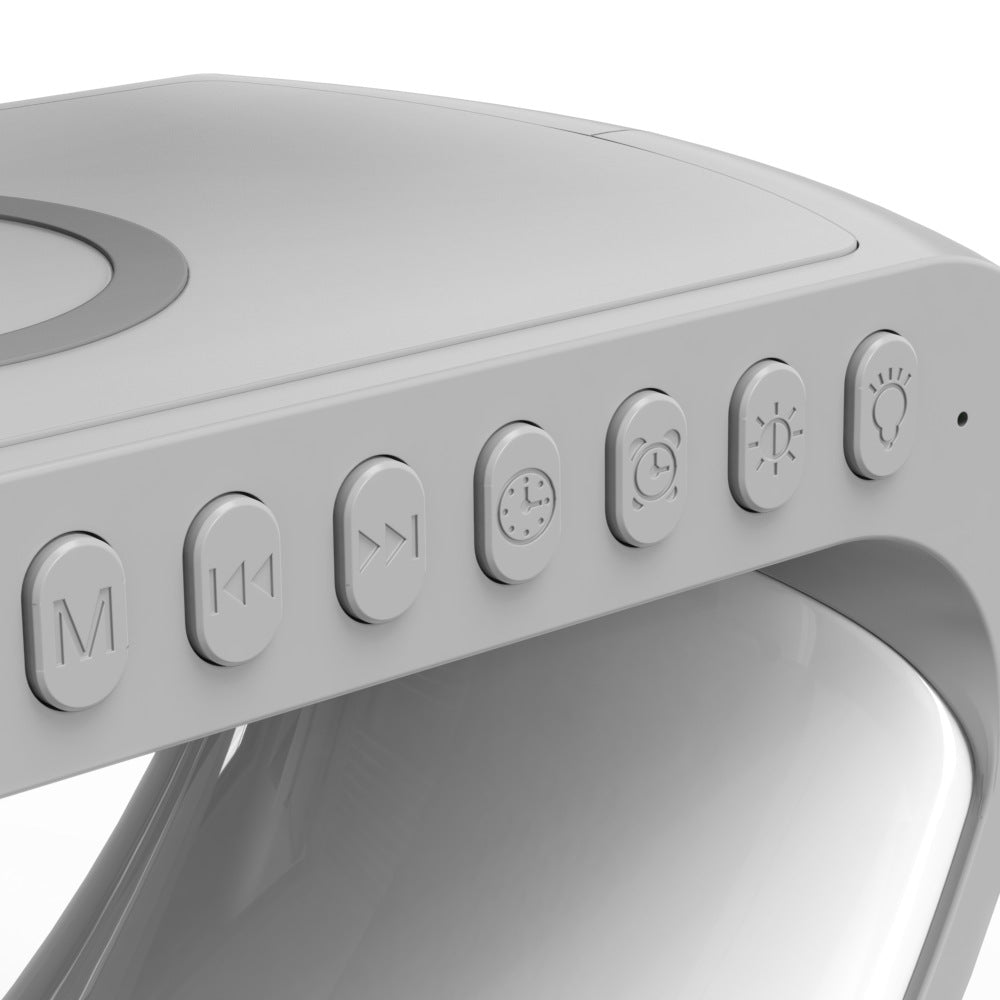 NIXOO™ Intelligent Atmosphere Lamp With Bluetooth Speaker | Wireless Charger | Clock | Alarm