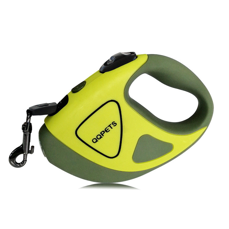 Automatic Retractable Fiber Dog Leash With Safety LED Lighting