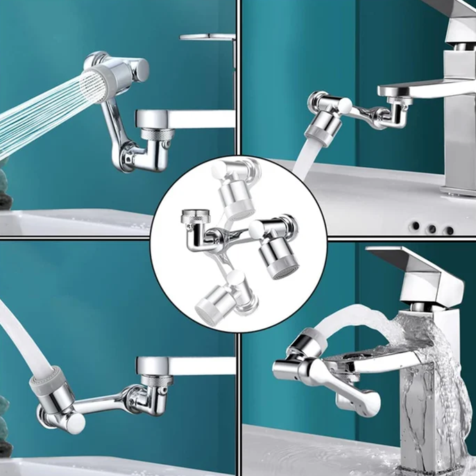 Universal 1080° Swivel Aerator Multifunction Faucet Extender - Splash Resistant Shower