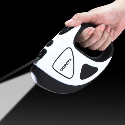 Automatic Retractable Fiber Dog Leash With Safety LED Lighting