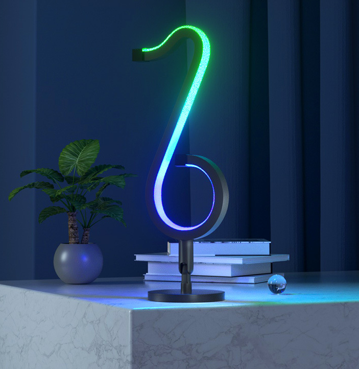 Intelligent APP Remote Control Symphony Atmosphere Light LED Night Light 180º Rotation Desktop Bedside For Home Decor Lamp