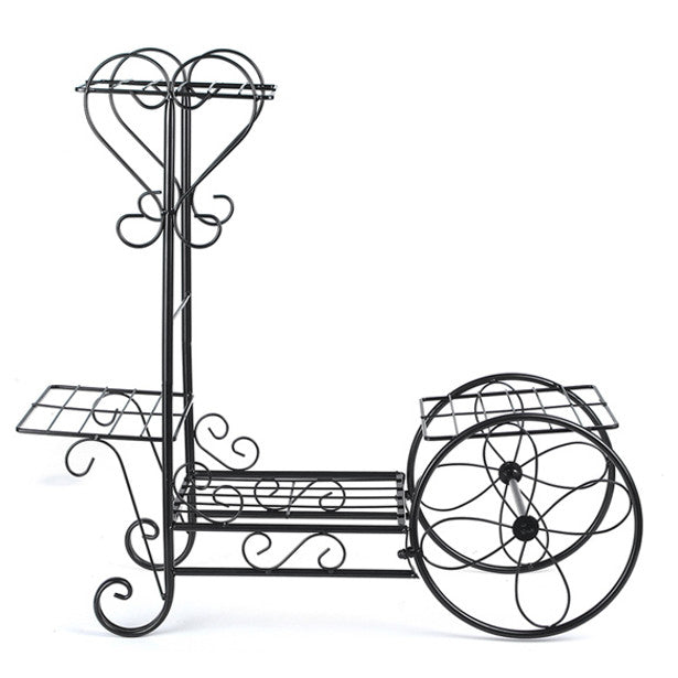 Flower Pot Plant Stand - Classical Design Iron Design Bookshelf - For Office Home Garden