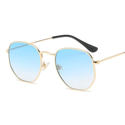 Hexagon Metal Frame Sunglasses For Women
