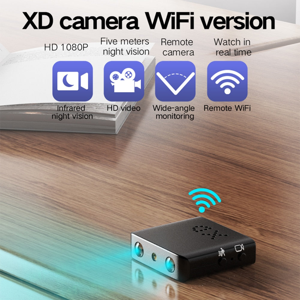 4K Full HD 1080P Mini IP Cam - WiFi | Night Vision | IR-CUT | Motion Detection