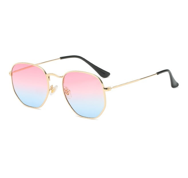 Hexagon Metal Frame Sunglasses For Women