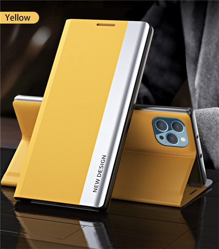 FlipShield Magnetic Flip Hard Case For iPhone 14/15/16
