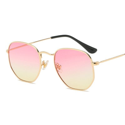 Hexagon Metal Frame Sunglasses For Women