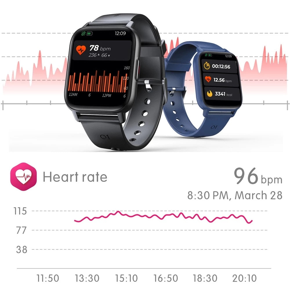 QS16 Pro Smart Watch With Body Temperature | Blood Pressure | Blood Oxygen Monitoring