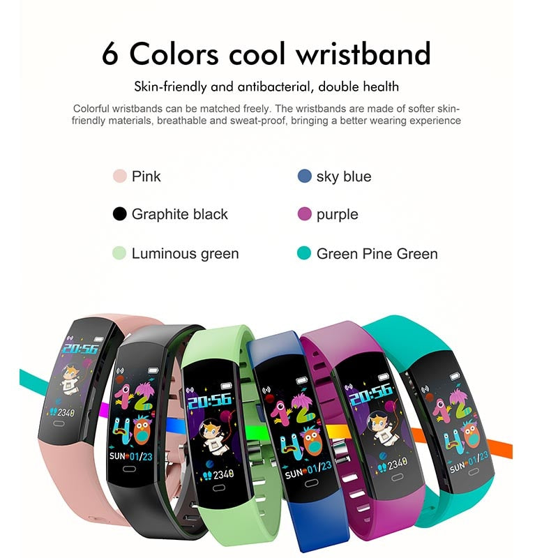 UGUMO Children's Smart Watch Fitness Bracelet With Body Temperature | Heart Rate | Blood Pressure Monitoring