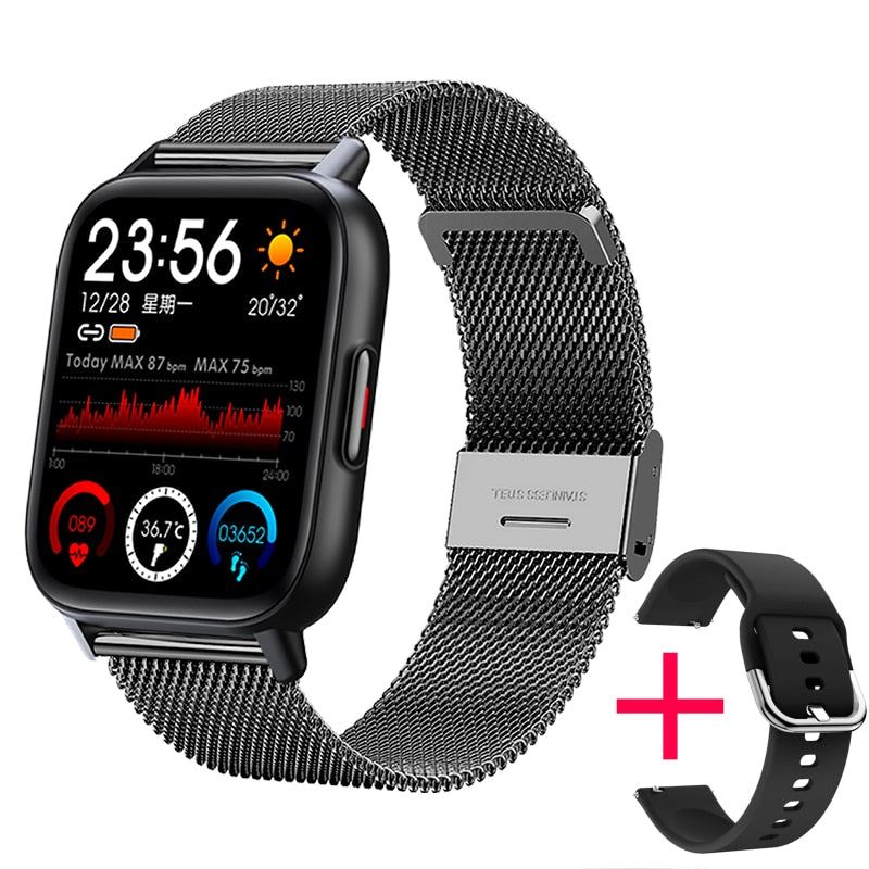 QS16 Pro Smart Watch With Body Temperature | Blood Pressure | Blood Oxygen Monitoring