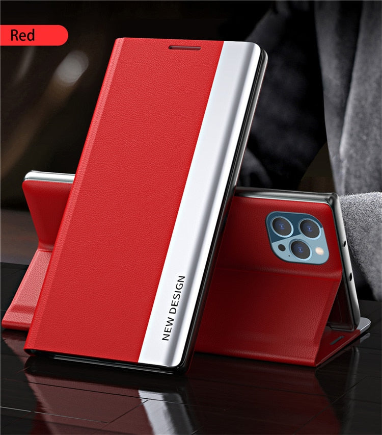 FlipShield Magnetic Flip Hard Case For iPhone 14/15/16