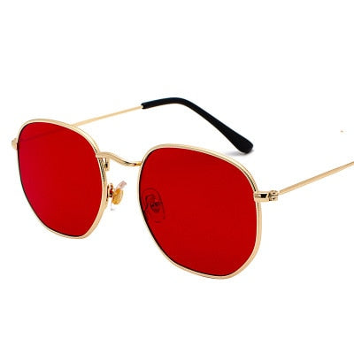 Hexagon Metal Frame Sunglasses For Women