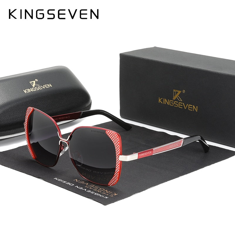 KINGSEVEN Butterfly Style Design Polarized Gradient Lens Sunglasses For Women - UV400 Protection