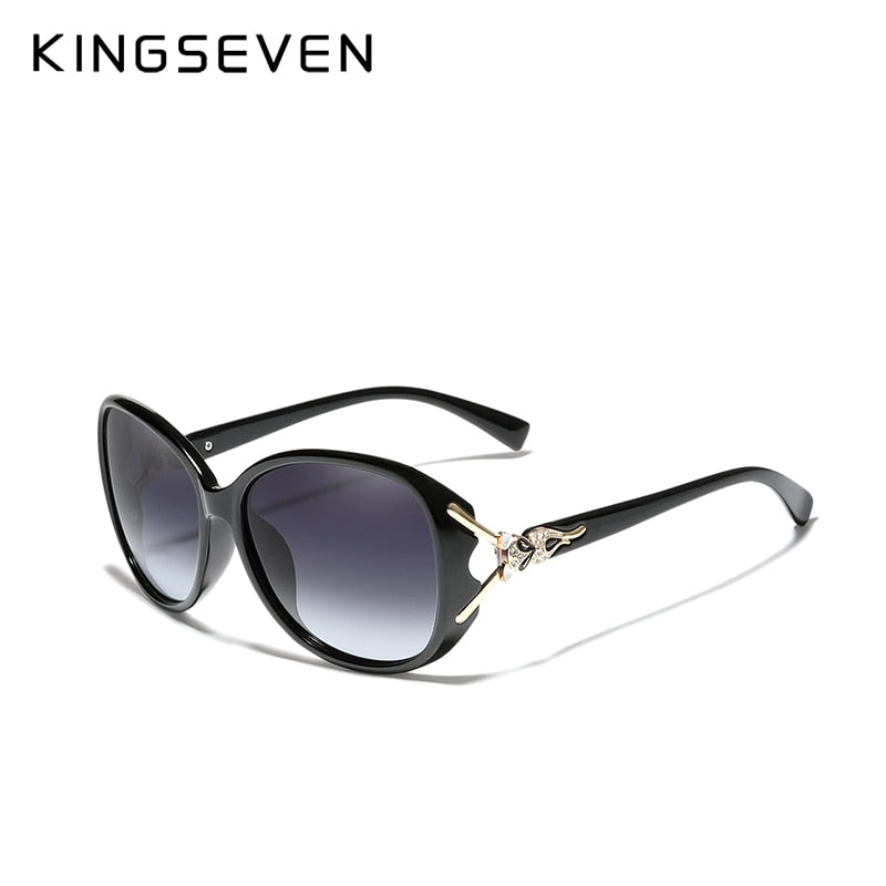 KINGSEVEN Retro Big Frame Luxury HD Polarized Sunglasses For Women
