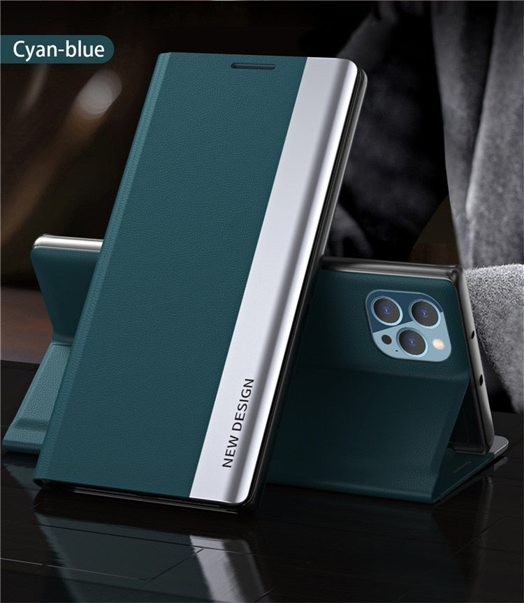 FlipShield Magnetic Flip Hard Case For iPhone