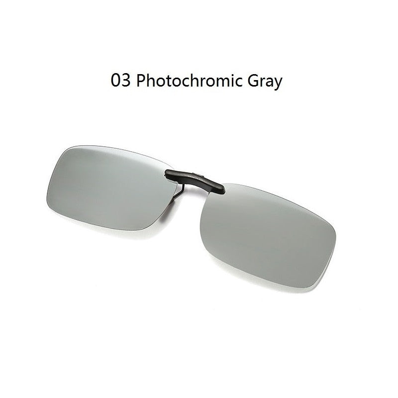 Photochromic Polarized Clip On Sunglasses Lens For Men And Women UV400 Blocking