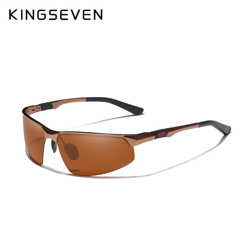 KINGSEVEN Driving Series Aluminum Polarized Blue Mirror Lens Sunglasses For Men & Women