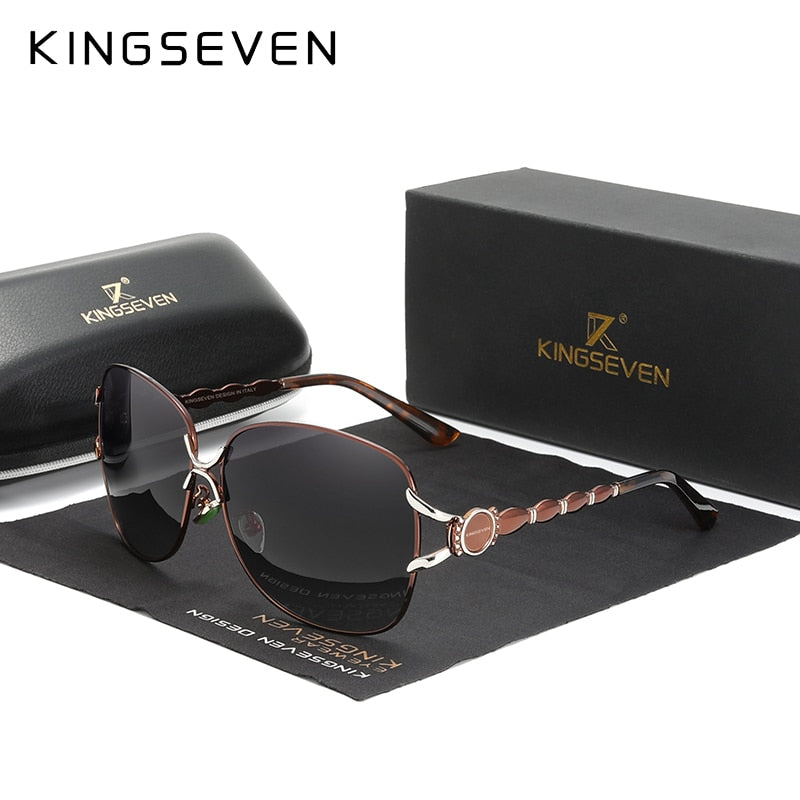 KINGSEVEN Elegant & Luxury Oculos Gradient Polarized Sunglasses For Women - UV400 Protection