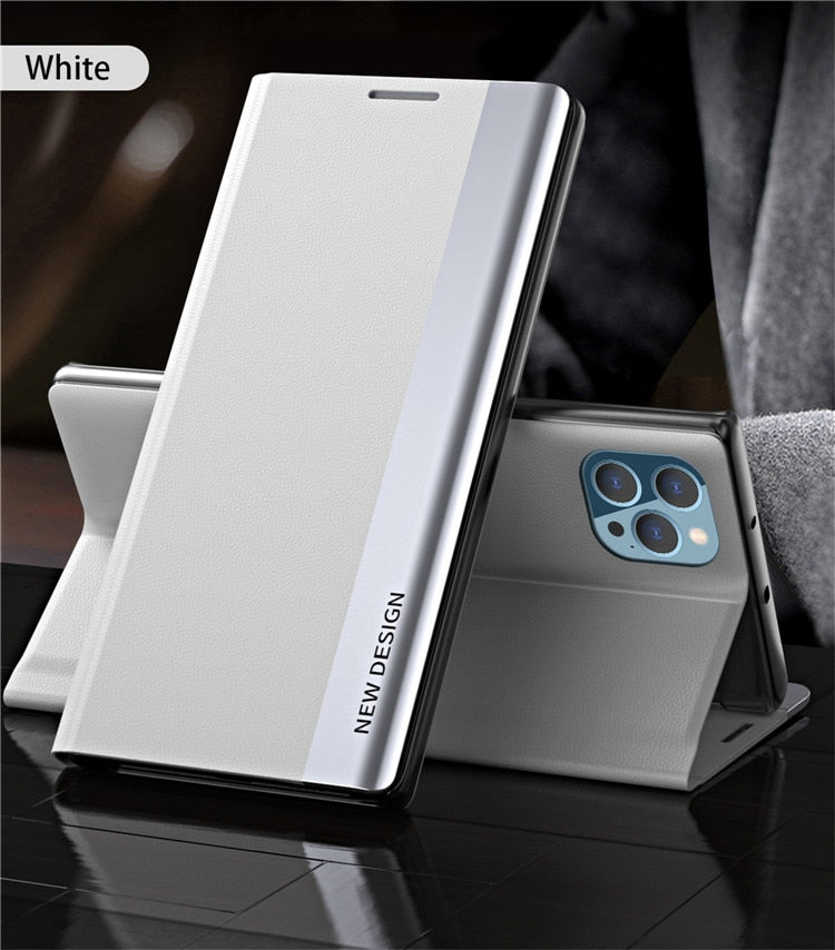 FlipShield Magnetic Flip Hard Case For iPhone 14/15/16