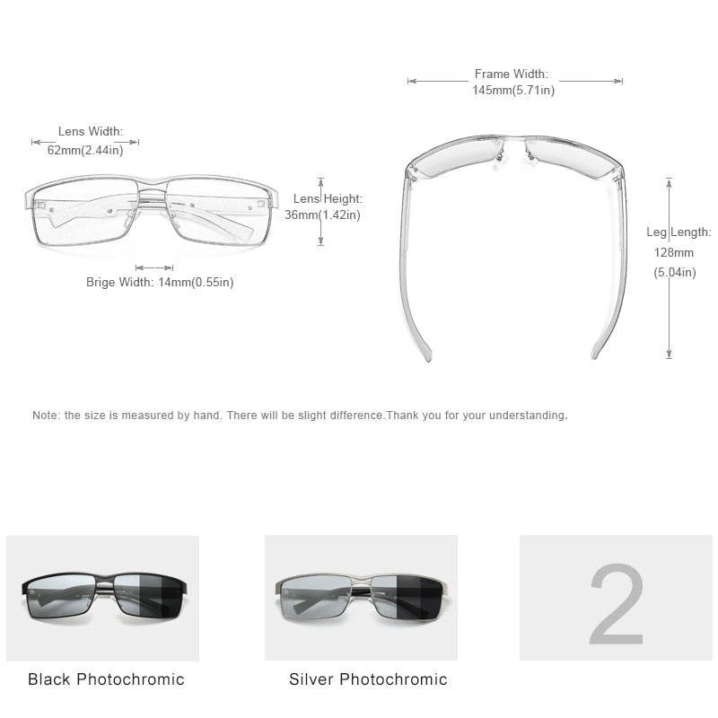 KINGSEVEN Fashion Photochromic Chameleon Polarized Sunglasses For Men & Women