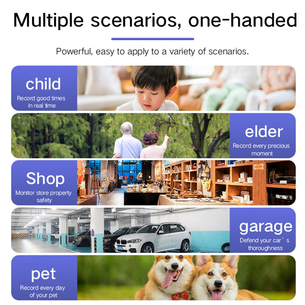 4K Full HD 1080P Mini IP Cam - WiFi | Night Vision | IR-CUT | Motion Detection