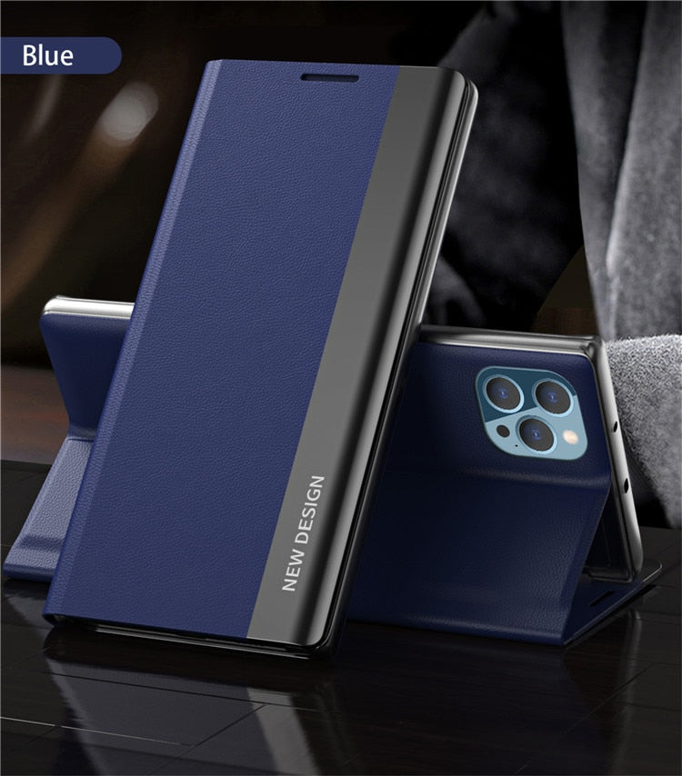 FlipShield Magnetic Flip Hard Case For iPhone 14/15/16