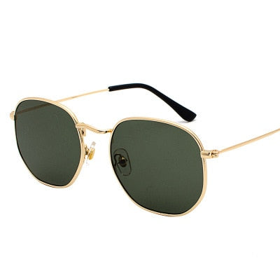 Hexagon Metal Frame Sunglasses For Women