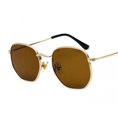 Hexagon Metal Frame Sunglasses For Women