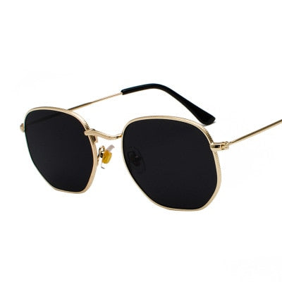 Hexagon Metal Frame Sunglasses For Women