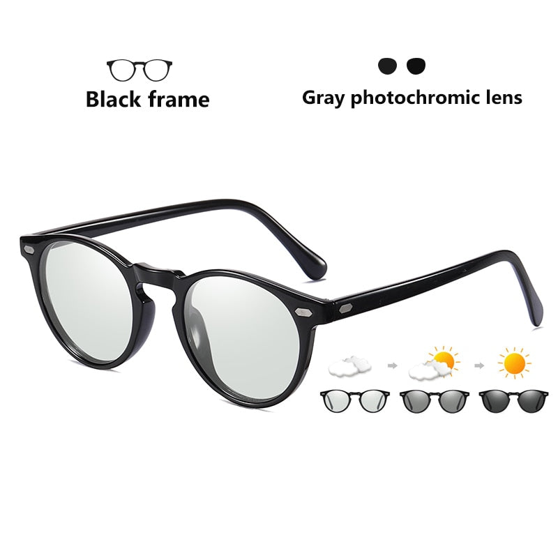 Vintage Candy Tinted Photochromic Polarized Sunglasses For Women