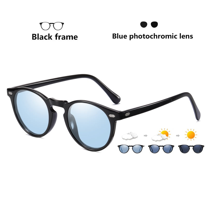 Vintage Candy Tinted Photochromic Polarized Sunglasses For Women