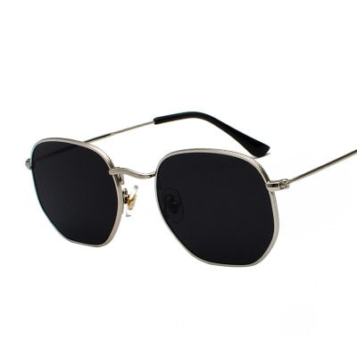 Hexagon Metal Frame Sunglasses For Women