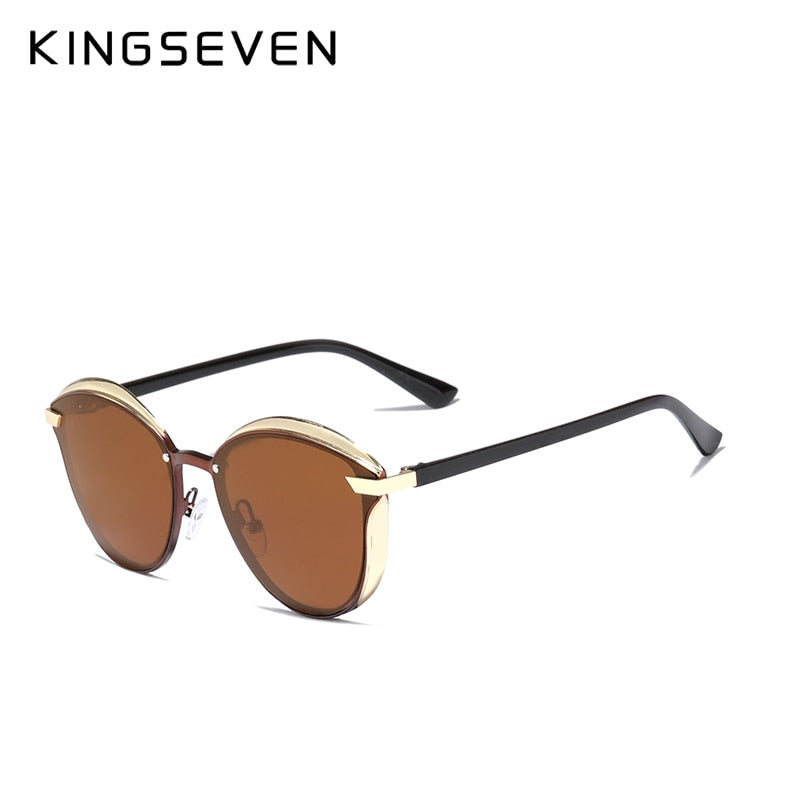 KINGSEVEN Luxury Design Elegant Polarized Sunglasses For Ladies - UV400 Protection | Cat Eye Style
