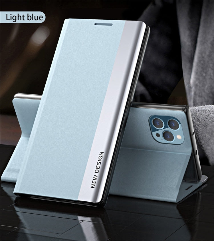 FlipShield Magnetic Flip Hard Case For iPhone 14/15/16