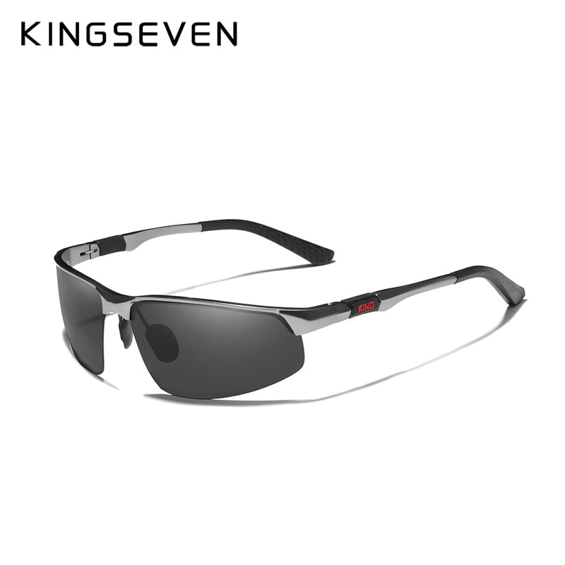 KINGSEVEN Driving Series Aluminum Polarized Blue Mirror Lens Sunglasses For Men & Women