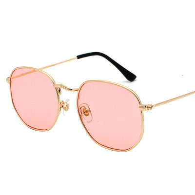 Hexagon Metal Frame Sunglasses For Women