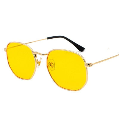 Hexagon Metal Frame Sunglasses For Women