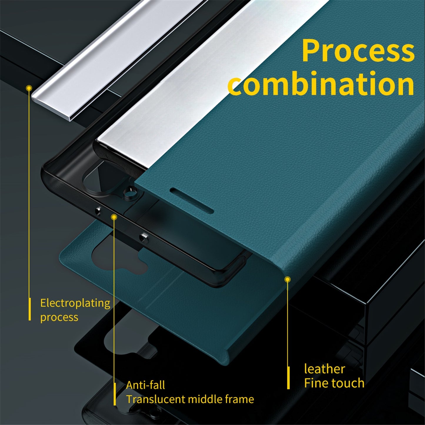 FlipShield Magnetic Flip Hard Case For iPhone