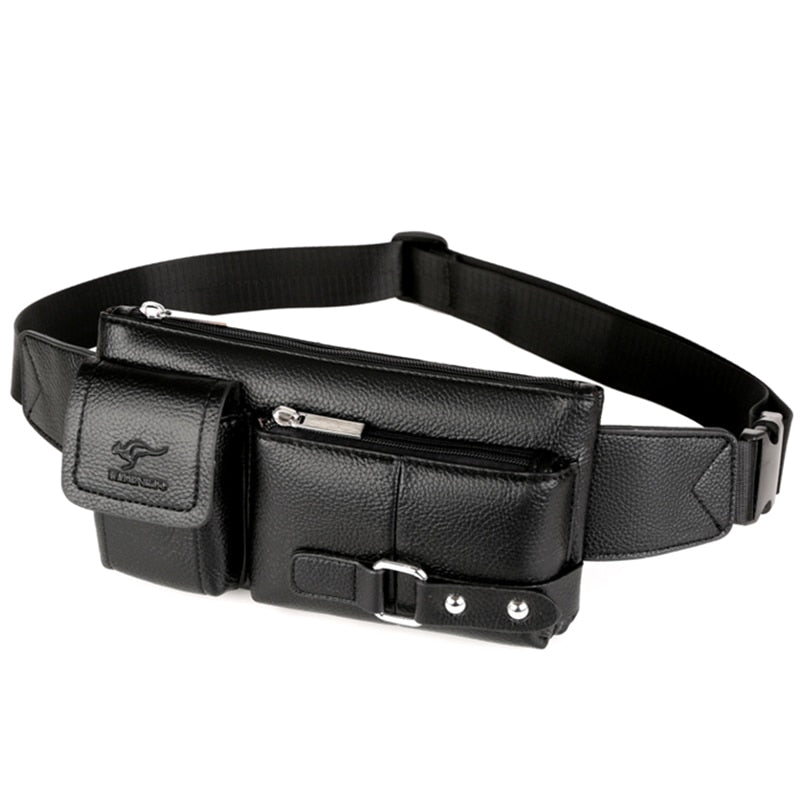 Luxury Leather Waist|Chest Bag for Men